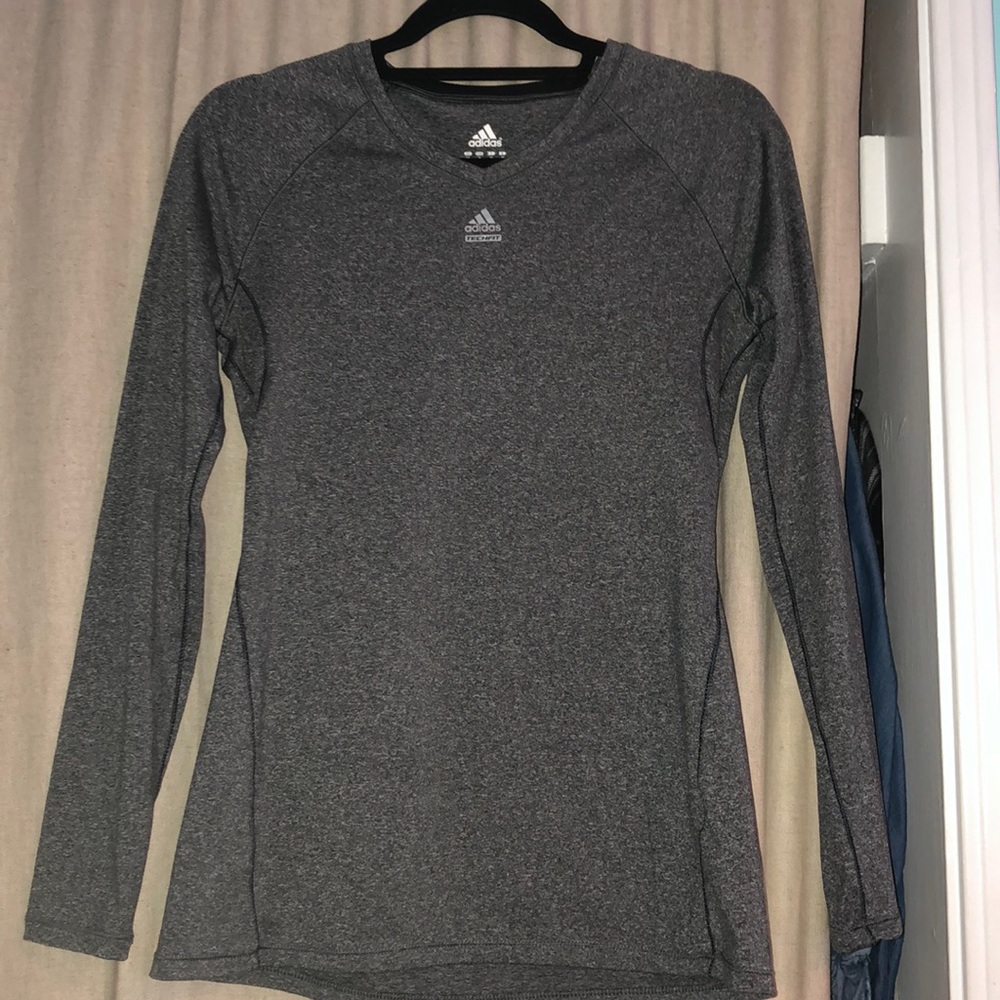 Adidas Techfit Climalite long sleeve top, gray